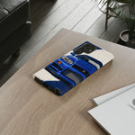 R34 Skyline GT-R Bayside Blue Tough Phone Case for 90s JDM Fans