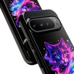 Galaxy Cat Cosmic Swirl Vaporwave Phone Case Mystical Tough Case