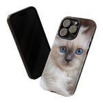 Ragdoll Kitten Phone Case, Blue Eyes Macro Portrait Cover, Gift