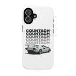 White Countach Retro Tough Phone Case Cover Gift Art