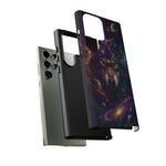 Cosmic Wolf Phone Case, Galaxy Nebula Portrait Tough Cover, Gift