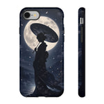 Geisha Parasol Moonlight Art Tough Phone Case