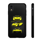 C7 Z06 Phone Case Featuring Yellow Chevy Supercar Artwork