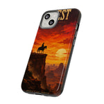 Western Sunset Cowboy Phone Case | Rugged Protective Cover