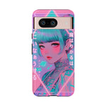 Neon Cyber Geisha phone case | Tough Case