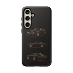 Trans Am Phone Case Black Gold, Three-View Vector Tough Cover