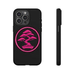 Neon Pink Bonsai Tree Phone Case Glow Zen Tough Case