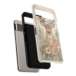 Deer Floral Antler Crown Art Tough Phone Case