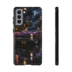 67 GTO Phone Case Purple, Rainy City Night Muscle Car Tough Cover