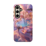 Floating Pool Deck Phone Case, Pastel Cloud 3D Render Cover