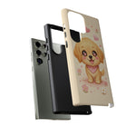 Golden Retriever Heart Eyes Kawaii Pet Dog Art Tough Phone Case