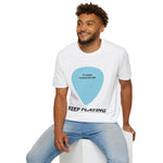 Keep Playing Guitar Pick Shirt | If Found Please Return Funny Musician Indie Rock Graphic T-Shirt