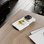 Z06 Corvette Phone Case, Yellow Sketch Reveal Chrome Cover