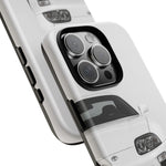 White MK4 Supra Phone Case, Retro 90s JDM Tough Cover for Car Enthusiasts