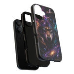 Cosmic Wolf Phone Case, Galaxy Nebula Portrait Tough Cover, Gift