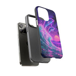 Neon Dolphin Ocean Vaporwave Art Tough Phone Case