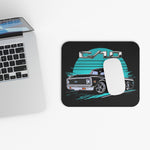 1970 Chevy C10 Mouse Pad Retro Blue Sun Pickup Design