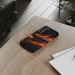 Black Charger Classic Muscle Flames Tough Phone Case Cover Gift
