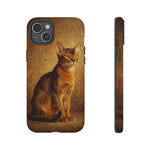 Abyssinian Warm Ticked Portrait Art Tough Phone Case