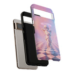Praying Cherub Statue halo Vaporwave Aesthetic phone case