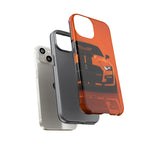 Orange Mustang Art Phone Case, GT500 American Muscle Car Tough Cover for Male