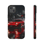 RX7 Phone Case Red, Night Drift JDM Sports Car Tough Cover, Gift