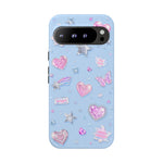 Stars Hearts 2000s Kid Metallic Art Tough Phone Case