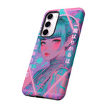 Neon Cyber Geisha phone case | Tough Case