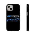 Blue C7 Z06 Sports Car Tough Phone Case Track Style Cover Gift