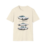 1962 Thunderbird Car Trio Illustration T-Shirt | Classic Auto Tee