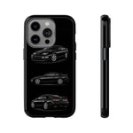 Black 300ZX Sports Car Tough Phone Case - Multi View