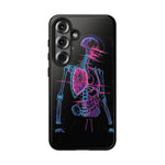 Neon Anatomical Skeleton Phone Case | Internal Displacement Art