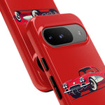 Red Classic Corvette C1 Illustration phone case | Retro Car Tough Case