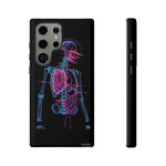 Neon Anatomical Skeleton Phone Case | Internal Displacement Art