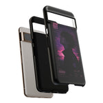 Melancholy Data Poster Phone Case, Glitch Anime Sky Tough Cover