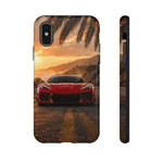 C8 ZR1 Corvette Phone Case, Red Foggy Coastal Road Cover