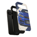 R34 Skyline GT-R Bayside Blue Tough Phone Case for 90s JDM Fans