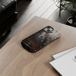 Rainy Temple Stairs Autumn Phone Case Ink Art Tough Case