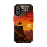 Western Sunset Cowboy Phone Case | Rugged Protective Cover