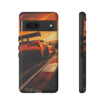 Orange C7 ZR1 High Wing Sports Car Tough Phone Case