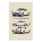 1956 Thunderbird Porthole Banner 34x56 Garage Man Cave Wall Decor Gift