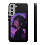 Melancholy Anime Girl Phone Case Vaporwave Tough Case