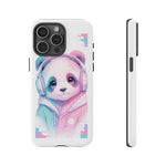 Pastel Panda Phone Case, Glitch Color Block Cover