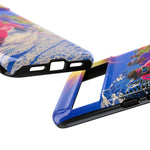 Retro Skiers Phone Case | Neon 80s Skiing Tough Cover