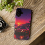FD RX-7 Retro Sunset Sports Car Tough Case | Neon Vaporwave Beach Drive