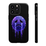 Glitch Sad Face Phone Case, Anime Melt Static Tough Cover