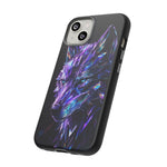 Holographic Wolf Phone Case, Fractured Prism Iridescent Cover