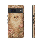 Persian Cat Floral Art Nouveau Tough Phone Case