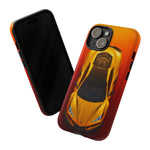 Z06 Corvette Phone Case, Yellow Top-Down Duotone Gradient Cover
