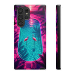 Neon Flamingo Pool Vaporwave Art Tough Phone Case
